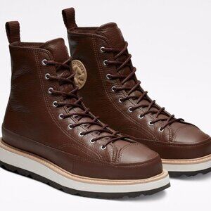 Converse Chuck Taylor Crafted Boot in Brown Leather 11.5